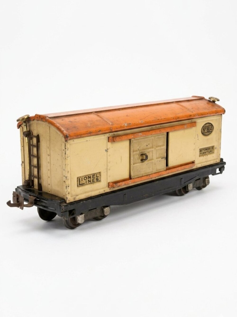Pre-WWII 1930s Lionel Automobile Furniture Box Car #814 Metal Train Car railroad